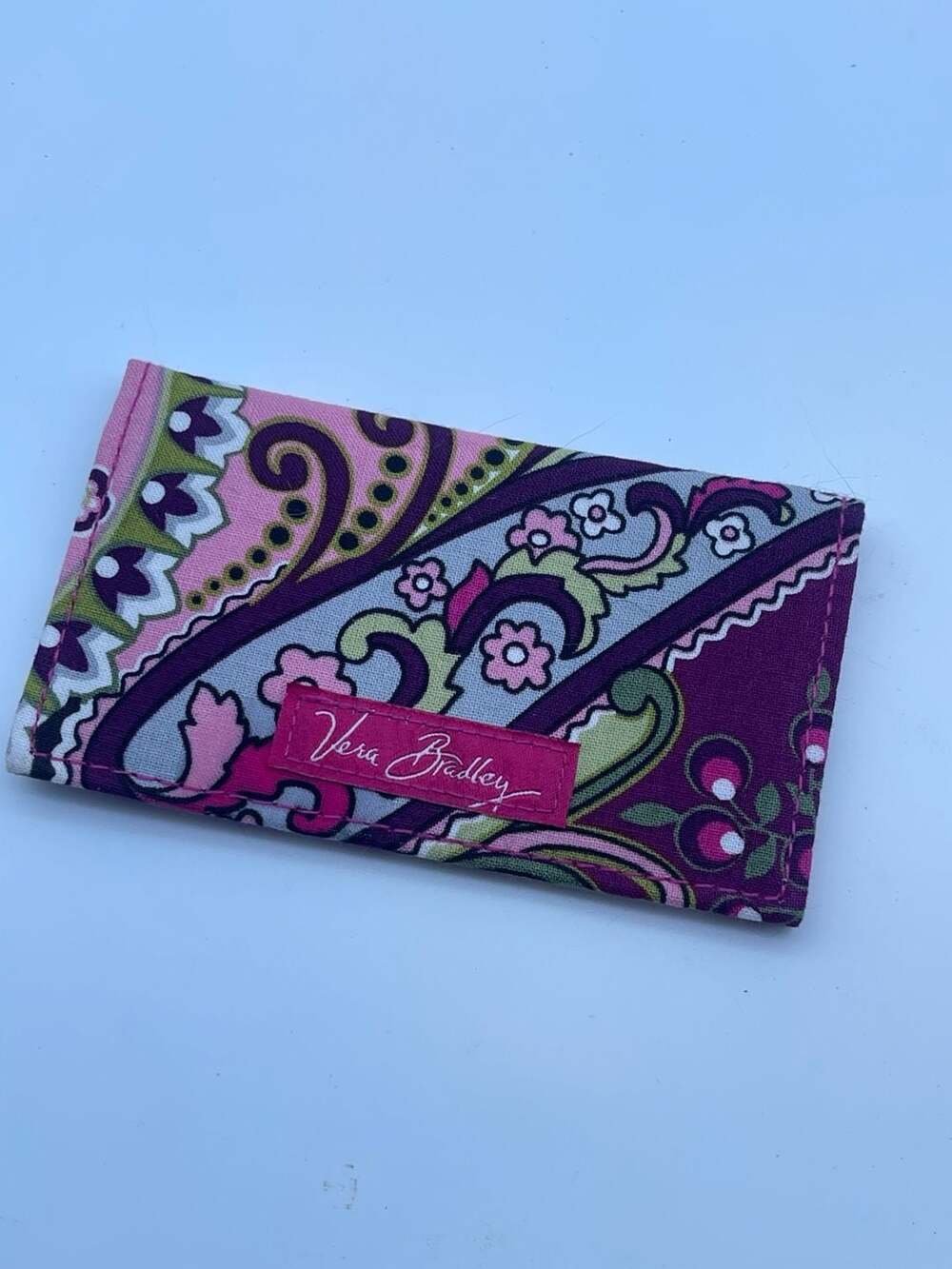 Vera Bradley Very Berry Paisley Quilted Business Card Case Wallet